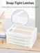Denkee Large Thick Durable Portable Project Case for 8. 5" x 11" Letter A4 File Paper, Plastic Storage Box with Handle, Documents Magazines Paper Protector, Office Supplies File Storage Case, 4 Pack.