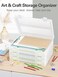 Denkee Large Thick Durable Portable Project Case for 8. 5" x 11" Letter A4 File Paper, Plastic Storage Box with Handle, Documents Magazines Paper Protector, Office Supplies File Storage Case, 4 Pack.