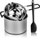 SONGZIMING Double Boiler Pot Set, Stainless Steel Melting Pot with Silicone Spatula for Melting Chocolate, Soap, Wax, Candle Making (600ml and 1600ml.
