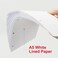 Getvow A5 Lined Refill Paper, 3 Holes Punched Office College Filler Paper, 100Sheets/200Pages, 100gsm White Loose-leaf Binder Paper, 5. 8'' x 8. 2''.