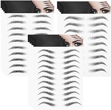 Maitys 12 Sheets 108 Pairs Hair Like Waterproof Eyebrow Tattoos Stickers Temporary Eyebrow Tattoos Instant Transfer Brows Peel off Fake Eyebrow Sticker Authentic Eyebrow for Women(Elegant Style.