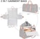 Ytonet Carry On Garment Bag, Large Hanging Duffle Bag for Women, PU Leather Waterproof Bags Travel with Shoe Pouch - 2 in 1 Suitcase Suit Bags, Black and White Stripe.