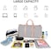 Ytonet Carry On Garment Bag, Large Hanging Duffle Bag for Women, PU Leather Waterproof Bags Travel with Shoe Pouch - 2 in 1 Suitcase Suit Bags, Black and White Stripe.