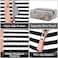Ytonet Carry On Garment Bag, Large Hanging Duffle Bag for Women, PU Leather Waterproof Bags Travel with Shoe Pouch - 2 in 1 Suitcase Suit Bags, Black and White Stripe.