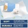 PoeticEHome Soft Dry Wipe 6 Pack, 100% Cotton Face Tissues, Lint Free Facial Cleansing Towels Disposable, Extra Thick Dry and Wet Use for Sensitive Skin, Makeup Removing, Surface Cleaning (600 Count.