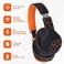PowerLocus P6 Bluetooth Headphones Over-Ear (Black/Orange.