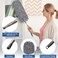 FUUNSOO Feather Duster, Dusters for Cleaning Extendable Telescoping Extension Pole 30 to 100 Inches, Long Handled Duster Reusable Bendable Washable Lightweight Dusters for Cleaning Ceiling Fan.