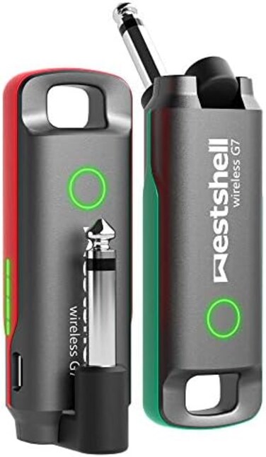Westshell 1 Key to Switch Wireless Guitar System Wireless Guitar Transmitter Receiver for Electronic Instrument Guitar Amp Digital Electric Acoustic Bass Guitar Accessories.