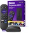 Roku Express 4K2022Streaming Media Player HD/4K/HDR with Smooth Wireless Streaming and Roku Voice Remote with TV Controls includes Premium HDMI Cable.