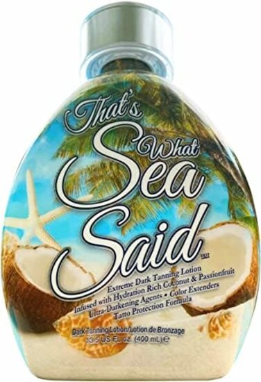 DARK TANS EXCLUSIVE That&rsquo;s What Sea Said ning Lotion Accelerator - For Indoor ning Beds and Outdoor Sun - Safe for Face, Body and Tattoos - With Coconut Oil - No Bronzer.