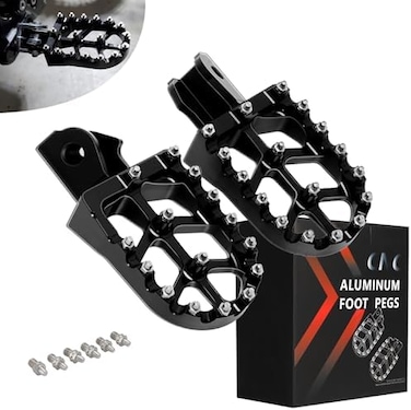 JFG RACING Dirt Bike Foot Pegs 7075 CNC Pedals Rests for Surron Light Bee X and S/E Ride Pro SS/CRF150F CRF230F 03-19/CRF250F 19-24/XR150L 15-24/KDX200 83-94-Black.