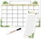 Hadley Designs Magnetic Fridge Calendar Dry Erase Magnetic Calendar for Refrigerator - Greenery Magnetic Dry Erase Calendar for Fridge, White Board Calendar for Wall, Dry Erase Board Calendar, Magneti