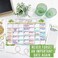 Hadley Designs Magnetic Fridge Calendar Dry Erase Magnetic Calendar for Refrigerator - Greenery Magnetic Dry Erase Calendar for Fridge, White Board Calendar for Wall, Dry Erase Board Calendar, Magneti