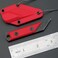 Ccanku C1146 Fixed Blade Knife,D2 Blade G10 Handle Mini Pocket Knife, EDC Tool Knife for Outdoor, Camping, Hiking, Fishing with kydex Sheath (Red.