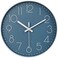 jomparis 12 Inch Silent Non-Ticking Battery Operated Quality Quartz Round Wall Clock Modern Decor Clock for Home Office Bedroom (Cerulean Color.
