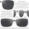 CAXMAN Polarized Clip On Sunglasses Over Prescription Glasses Men Women Compact Fit Non-Flip Up.