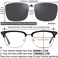 CAXMAN Polarized Clip On Sunglasses Over Prescription Glasses Men Women Compact Fit Non-Flip Up.