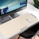 Wolaile Leather Desk Pad Blotter, 36x17 inch Big Keyboard Mouse Pad,Waterproof Non-Slip Writing Desk Computer Mat Desktop Protector for Office Home,Ivory White.