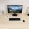 Wolaile Leather Desk Pad Blotter, 36x17 inch Big Keyboard Mouse Pad,Waterproof Non-Slip Writing Desk Computer Mat Desktop Protector for Office Home,Ivory White.