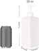 Youngever 5 Pack 16 Ounce Plastic Pump Bottles, Refillable Square Plastic Pump Bottles for Dispensing Lotions, Shampoos and More (White.