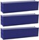 Evemodel 3pcs HO Scale Undecorated 40' (ftShipping Containers 1:87 Deep Bule Ribbed Side Container C8740DB.