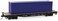 Evemodel 3pcs HO Scale Undecorated 40' (ftShipping Containers 1:87 Deep Bule Ribbed Side Container C8740DB.