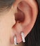TDEBA 316L Surgical Stainless Steel Huggie Hoop Earrings 10G 8mm 10mm 12mm Cartilage Lobe Earrings 14G Piercing Jewelry Surgical Steel Huggie Hoop Earrings Stainless Steel Cubic Zirconia Hoop Earrings