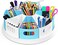MeCids 360Rotating Desk Organizers Homeschool Office Organization and Storage Art Supplies Organizers&ndash; 12" Lazy Susan Style Caddy with Removable Bins, for Home Offices, School Supplies Classroom Use.