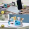MeCids 360Rotating Desk Organizers Homeschool Office Organization and Storage Art Supplies Organizers&ndash; 12" Lazy Susan Style Caddy with Removable Bins, for Home Offices, School Supplies Classroom Use.