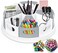 MeCids 360 Rotating Storage Organizer Desk Organizers Pen Holder&ndash; 12&rdquo; Lazy Susan Style Caddy with Removable Bins, for Home Office Supplies, Art Supplies, Make-upKitchen Use, with CardGift Box.