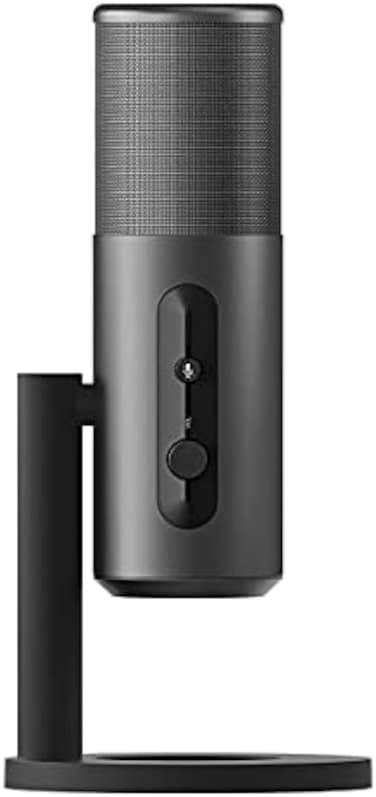 ميكروفون البث Epos B20، كابل بطول 2.9 متر، ميكروفون USB-C للكمبيوتر، مناسب للألعاب، متوافق مع أجهزة الكمبيوتر الشخصية وأجهزة Mac وPS4/5، مزود بأزرار تحكم بالصوت، يتضمن حامل مكتبي، لون رمادي.