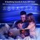 مكبر صوت AIRIVO Northern Aurora Star Music، جهاز عرض المجرات بضوء ليلي أبيض (أسود).