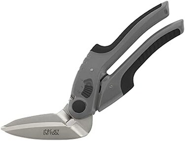 C.JET TOOL 10" Heavy Duty Scissors, Carpet Cutter, Industrial Scissors, Multipurpose, Scissors for Carpet, Cardboard, Leather, Pruning, Gardening, Professional Soft Grip Stainless Steel (Black.