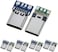 ANMBEST 10PCS USB 3.1 Type C Connector 24 Pins Male Female Plug Receptacle Adapter to Welder WireCable 24P PCB Board Support Module.