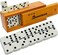 Queensell Dominos Set for Adults &ndash; Dominoes - Classic Board Games, Double 6 Dominoes Family Games for Kids and Adults - Double Six Standard Dominos Set 28 Tiles with Wood Case, Juegos de Mesa.