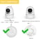 iTODOS Baby Monitor Mount Compatible with HelloBaby HB65/HB66/HB248,ANMEATE SM935E Baby Monitor Camera, Versatile Twist Mount Without Tools or Wall Damage -White.