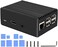 Geekworm Raspberry Pi 3 BCase, Raspberry Pi 3B/3B Aluminum Alloy Heavy Duty Passive Cooling Metal Case with Heatsink Pillar for Raspberry Pi 3 Model B/Raspberry Pi 3 Model B-Black (P252.
