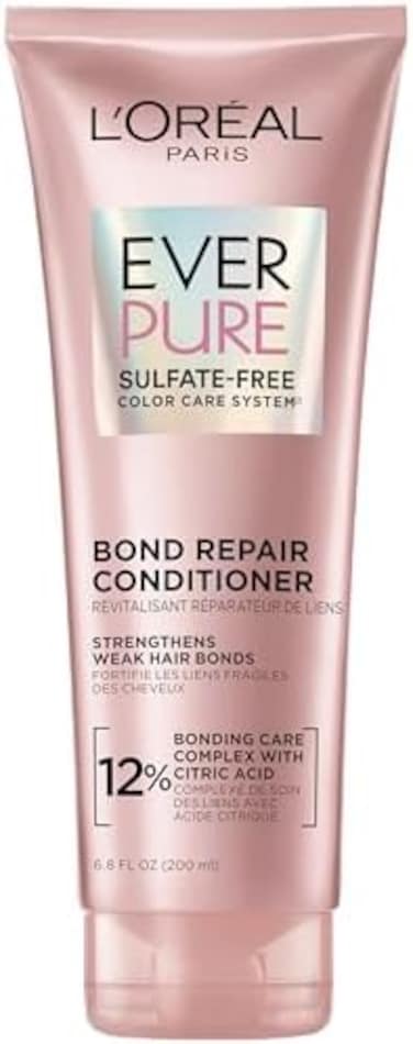 L&rsquo;Or&eacute;al Paris L'Oreal Bonding Conditioner for Color Treated Hair, Strengthen and Repairs Weak Hair Bonds, Sulfate FreeVegan Hair Care, EverPure, 6. 8 Fl Oz.