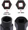 MIXPOWER 13-Piece 3/8-inch Impact BoltNut Remover Set, Nut Extractor Socket, Bolt Remover Tool Set with Hex Adapter, Metric and SAE.