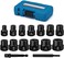MIXPOWER 13-Piece 3/8-inch Impact BoltNut Remover Set, Nut Extractor Socket, Bolt Remover Tool Set with Hex Adapter, Metric and SAE.