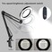 Dylviw Magnifying Glass with Light and Stand, 3 Color Modes Stepless Dimmable, 5-Diopter Glass Lens, Adjustable Swivel Arm, LED Magnifier Desk Lamp for Close Work, Repair, Crafts, Reading - Long.