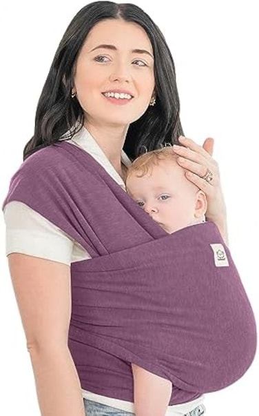 حاملة الأطفال KeaBabies - الكل في واحد، حاملة أطفال أصلية قابلة للتهوية، خفيفة الوزن، حاملة أطفال بدون استخدام اليدين، حاملة أطفال ملفوفة، حوامل أطفال لحديثي الولادة والرضع، حاملة أطفال ملفوفة (موف دا