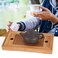 TOPINCN Tea Tray Premium Bamboo Material Chinese Gongfu Tea,Cute Little Pretty Tray Perfect For Gongfu Tea Ceremony Home Essentials.