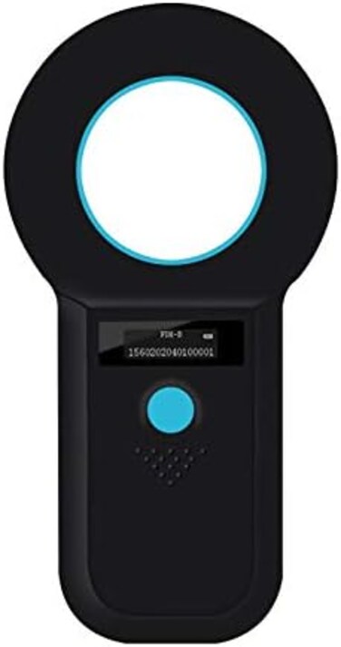 Smoostart Pet Microchip Scanner, Read ISO1784/85/FDX-B/EMID Format Microchip, Data Storage Microchip Reader for Animal/Pet/Dog/Cat/Pig (Black.