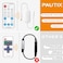 PAUTIX RF Remote Dimmer for Single Color LED Strip Lights,18-Key Wireless Remote and in-line Controller DC 5-24V for 3528/2835/5050/COB LED Tape Lights,Timer Function.