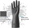 ROYAKI Chemical Resistant Latex Gloves,Cleaning Protective Safety Work Heavy Duty Rubber Gloves, S-M-L-XL Size, Black 1 Pair.