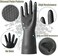 ROYAKI Chemical Resistant Latex Gloves,Cleaning Protective Safety Work Heavy Duty Rubber Gloves, S-M-L-XL Size, Black 1 Pair.
