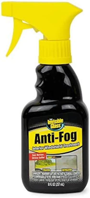 Invisible Glass 92472 Anti-Fog Interior Windshield Treatment Car Glass Defogger Cleaning Spray Prevents Windshield Fogging To Improve Driving Visibility, No Streaks or Haze, 8 Fl Oz, Pack of 1.