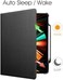 غطاء دوار من FINTIE متوافق مع iPad Pro 12.9 بوصة (2022/2021/2020/2018، الجيل السادس/الخامس/الرابع/الثالث) - غطاء حماية يدور 360 درجة مع حامل قلم رصاص، خاصية التشغيل/الإيقاف التلقائي، أسود.