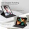 غطاء دوار من FINTIE متوافق مع iPad Pro 12.9 بوصة (2022/2021/2020/2018، الجيل السادس/الخامس/الرابع/الثالث) - غطاء حماية يدور 360 درجة مع حامل قلم رصاص، خاصية التشغيل/الإيقاف التلقائي، أسود.